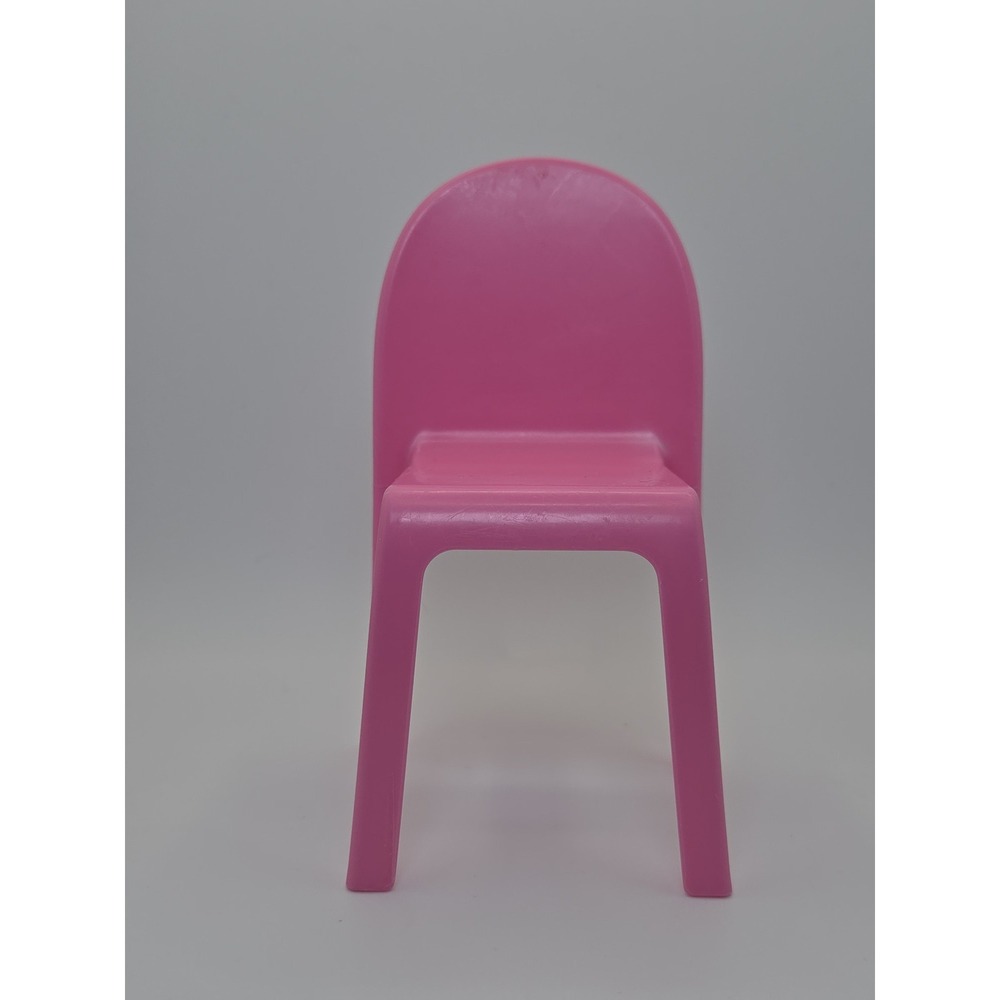 Mattel Barbie Pink Plastic Chair Dollhouse Furniture Accessory